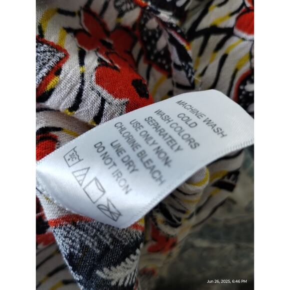 Roaman's Women's Size 28W Crepe Floral Button Down Bohemian Beachy Rayon Dress - Picture 8 of 11